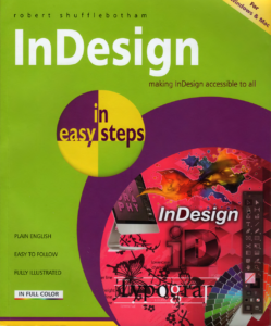 InDesign in easy steps book jacket cover, a beginner's guide to using InDesign